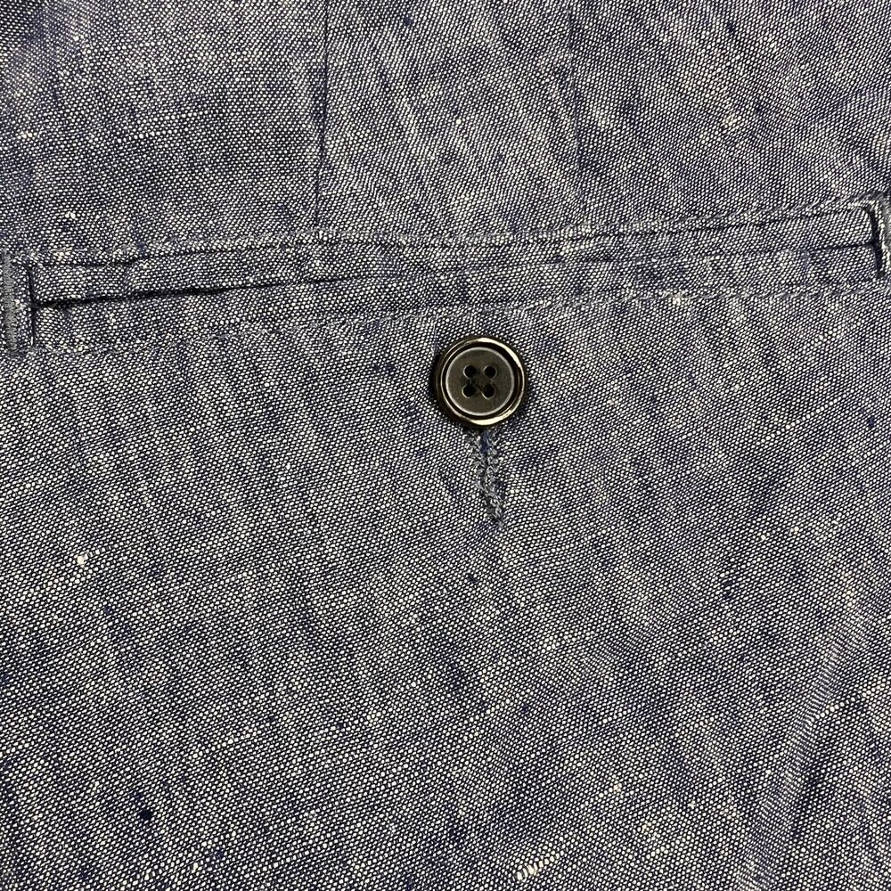 Joseph Jos. A. Bank Reserve Chambray Blue 100% Linen Dress Shorts Size 46 Waist - Picture 9 of 11